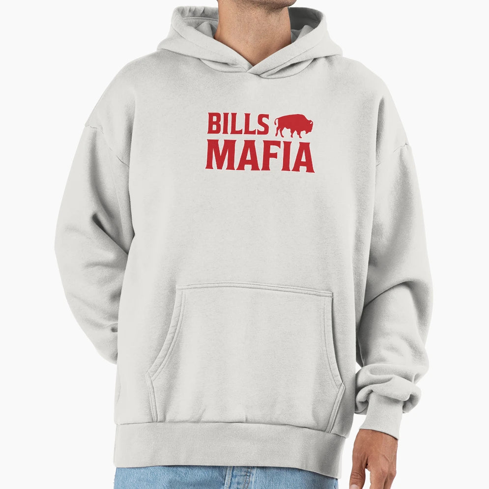 Vintgae New York Red Buffalo Football Hoodie - Aesthetic Graphic Men Women - T-Shirt, Sweatshirt, Hoodie