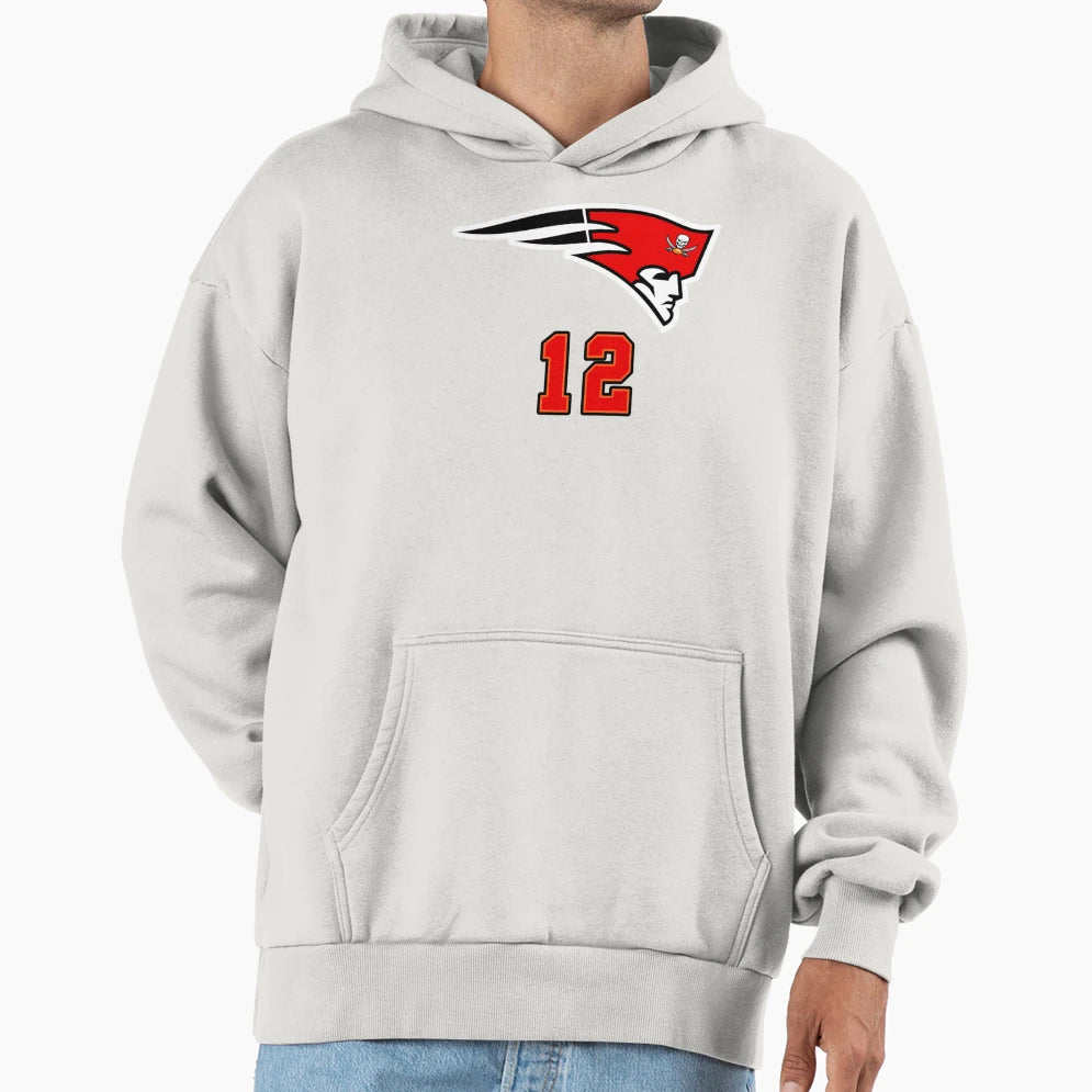 Half Patriots Half Buccaneers T-Shirt - Novelty Apparel Unisex - T-Shirt, Sweatshirt, Hoodie