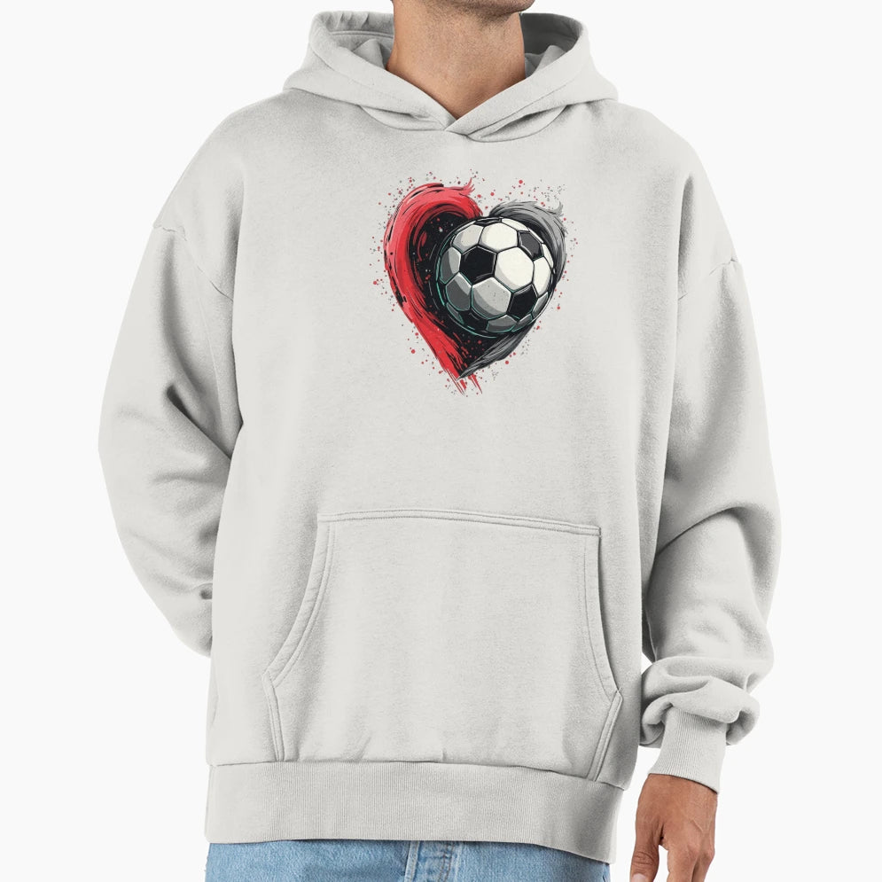 Soccer Heart Hoodie - Custom Art Print Unisex - T-Shirt, Sweatshirt, Hoodie