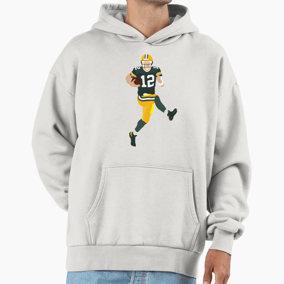 Green Bay Quarterback Hoodie - Minimalist Print Men Women - T-Shirt, Sweatshirt, Hoodie