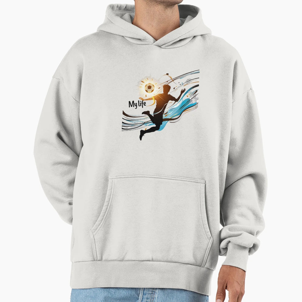 Football Soccer Passion My Life Hoodie - Aesthetic Graphic Men Women - T-Shirt, Sweatshirt, Hoodie