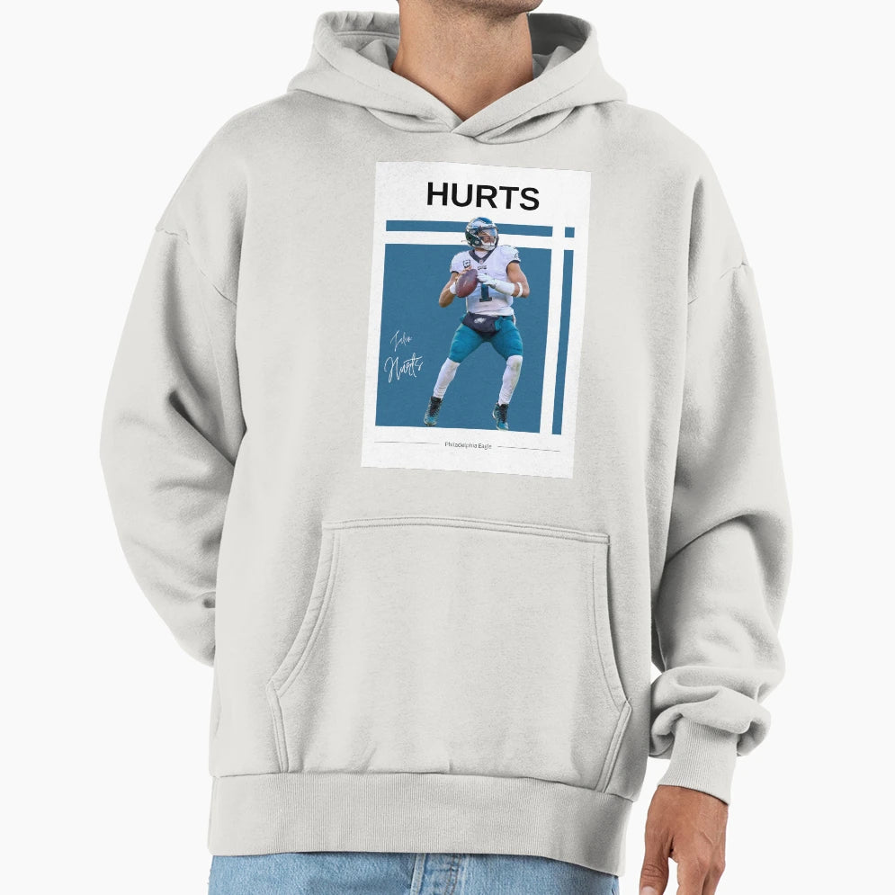 Dynamic Football Quarterback Digital Bold Hoodie - Unique Graphic Unisex - T-Shirt, Sweatshirt, Hoodie