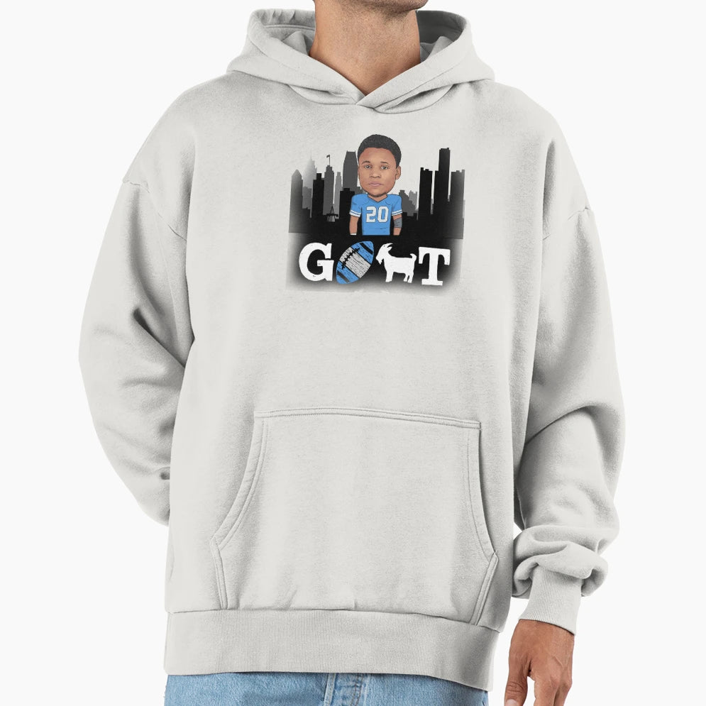 Barry Sanders Detroit Goat Hoodie - Streetwear Style Men Women - T-Shirt, Sweatshirt, Hoodie