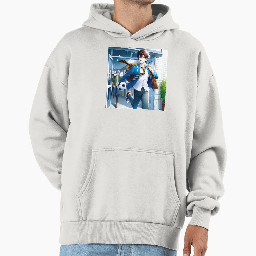 Anime Football Lovers Hoodie - Minimalist Print for Adults - T-Shirt, Sweatshirt, Hoodie