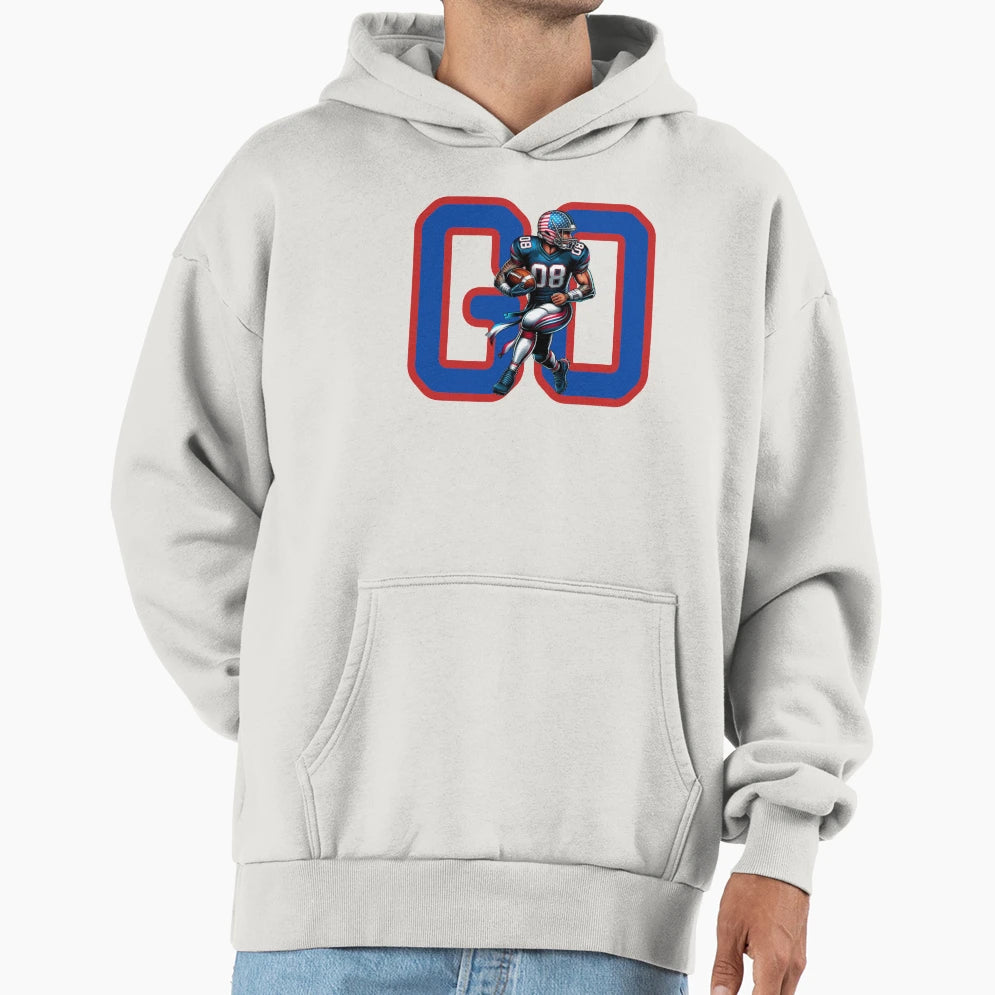 National Rush American Football Field Hoodie - Aesthetic Graphic Unisex - T-Shirt, Sweatshirt, Hoodie