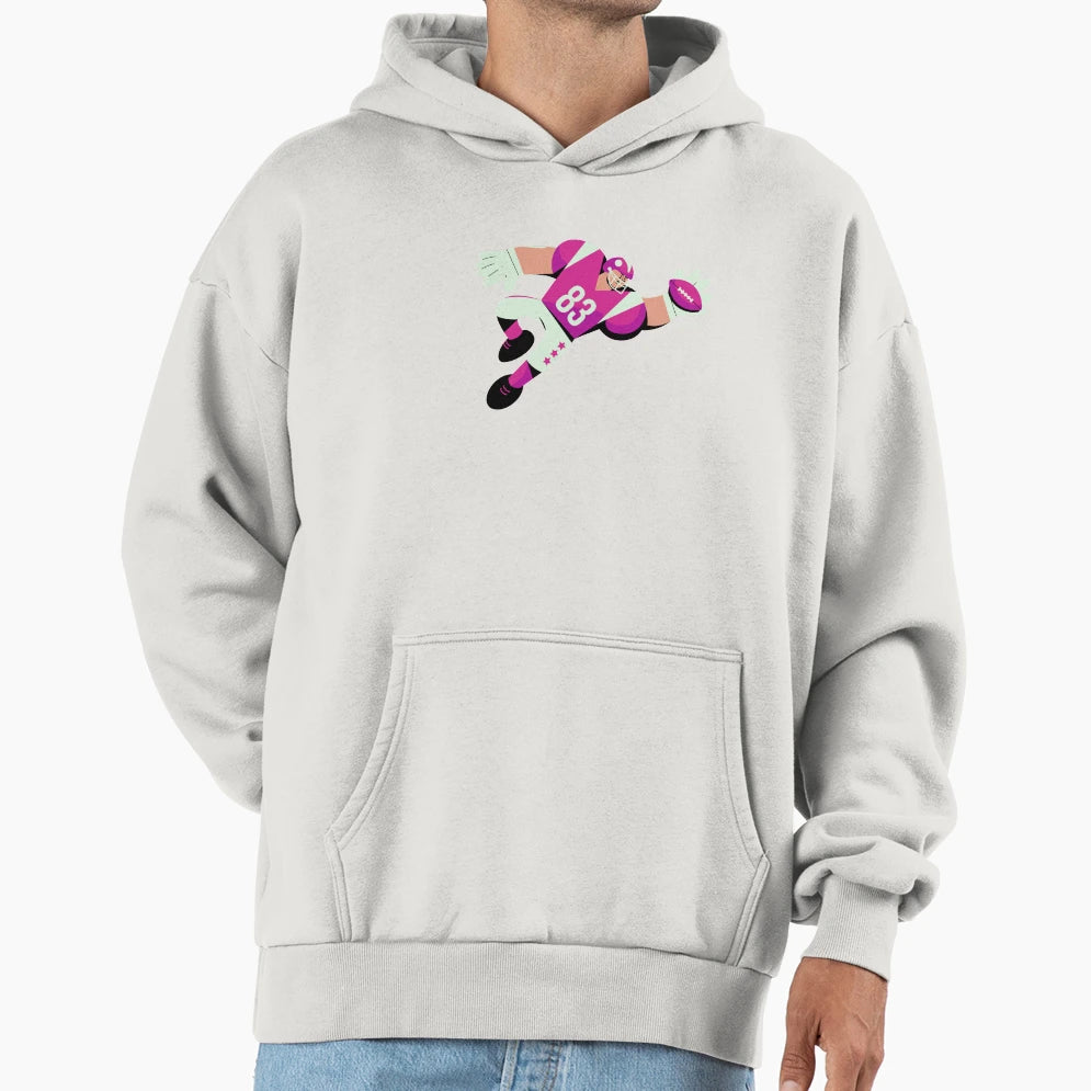 Star American Football Player Nr 83 Hoodie - Unique Graphic for Adults - T-Shirt, Sweatshirt, Hoodie