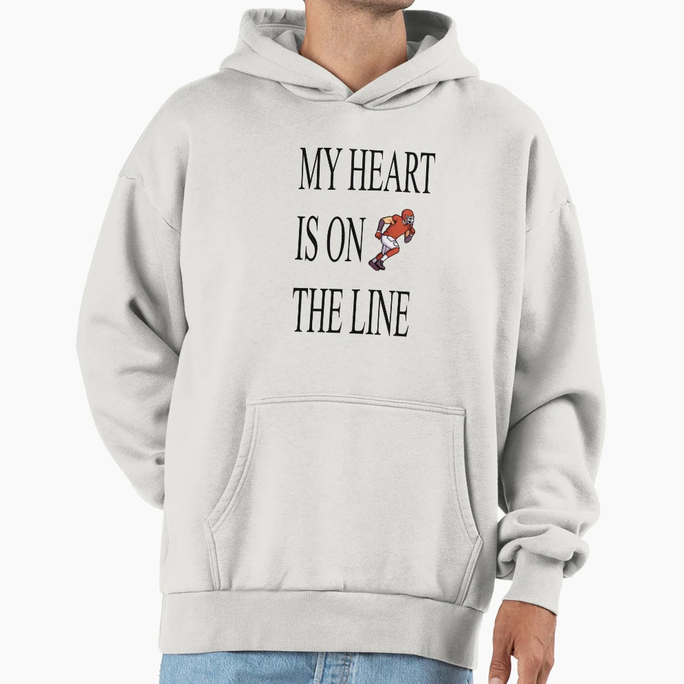 My Heart Is Line Hoodie - Aesthetic Graphic Unisex - T-Shirt, Sweatshirt, Hoodie