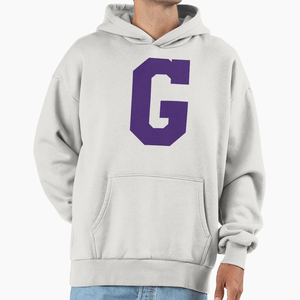 Alphabet Purple G Sports Letter G Hoodie - Custom Art Print Unisex - T-Shirt, Sweatshirt, Hoodie