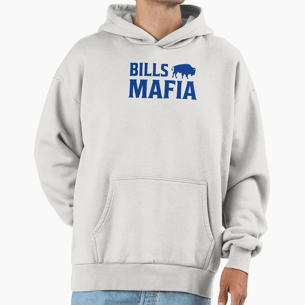 Vintgae New York Blue Buffalo Hoodie - Streetwear Style for Adults - T-Shirt, Sweatshirt, Hoodie