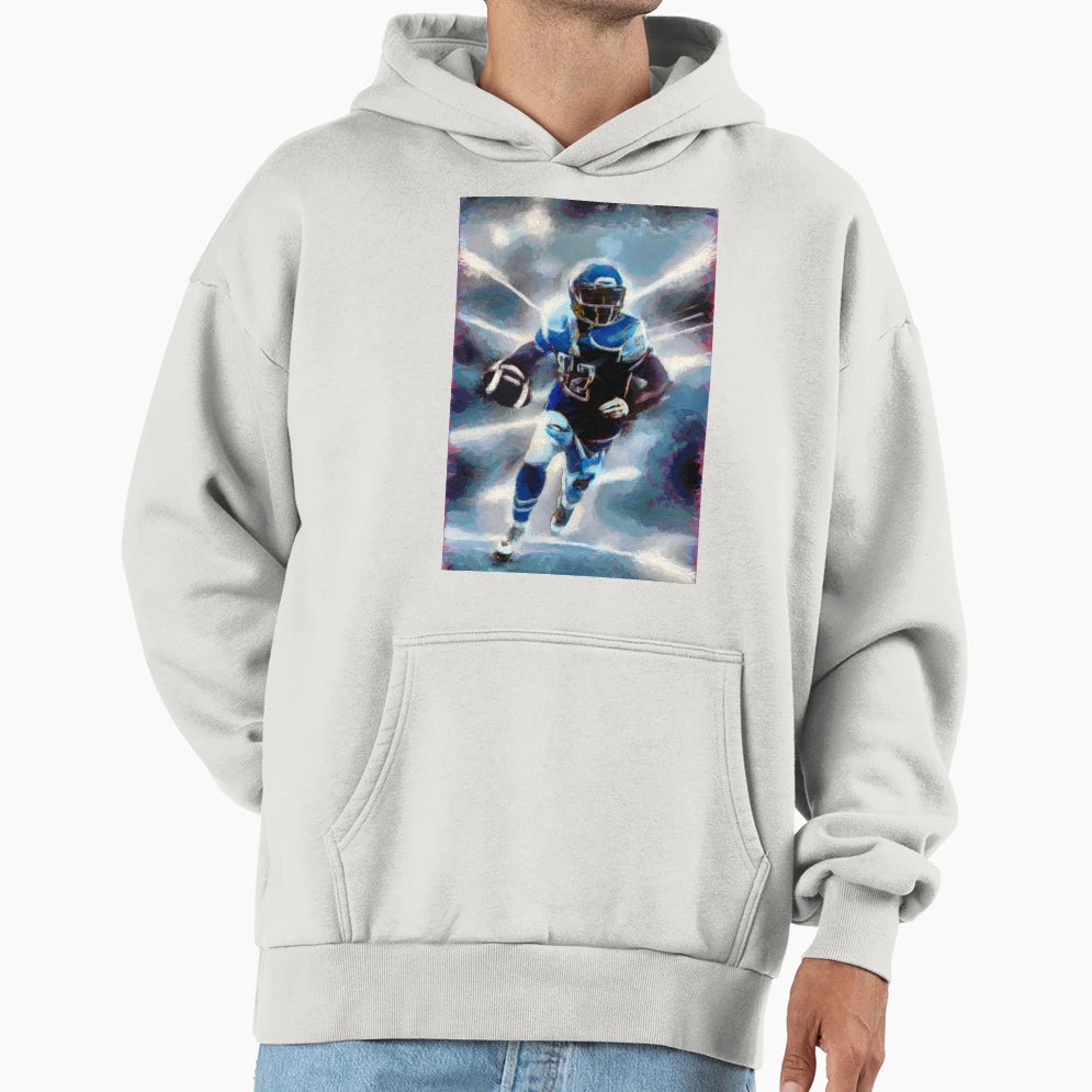 American Football Full Force Photo Hoodie - Fun Novelty Design for Adults - T-Shirt, Sweatshirt, Hoodie