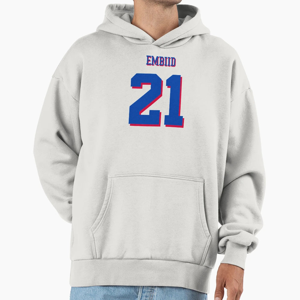 Joel Embiid Game Time Jersey No 21 Hoodie - Minimalist Print Unisex - T-Shirt, Sweatshirt, Hoodie