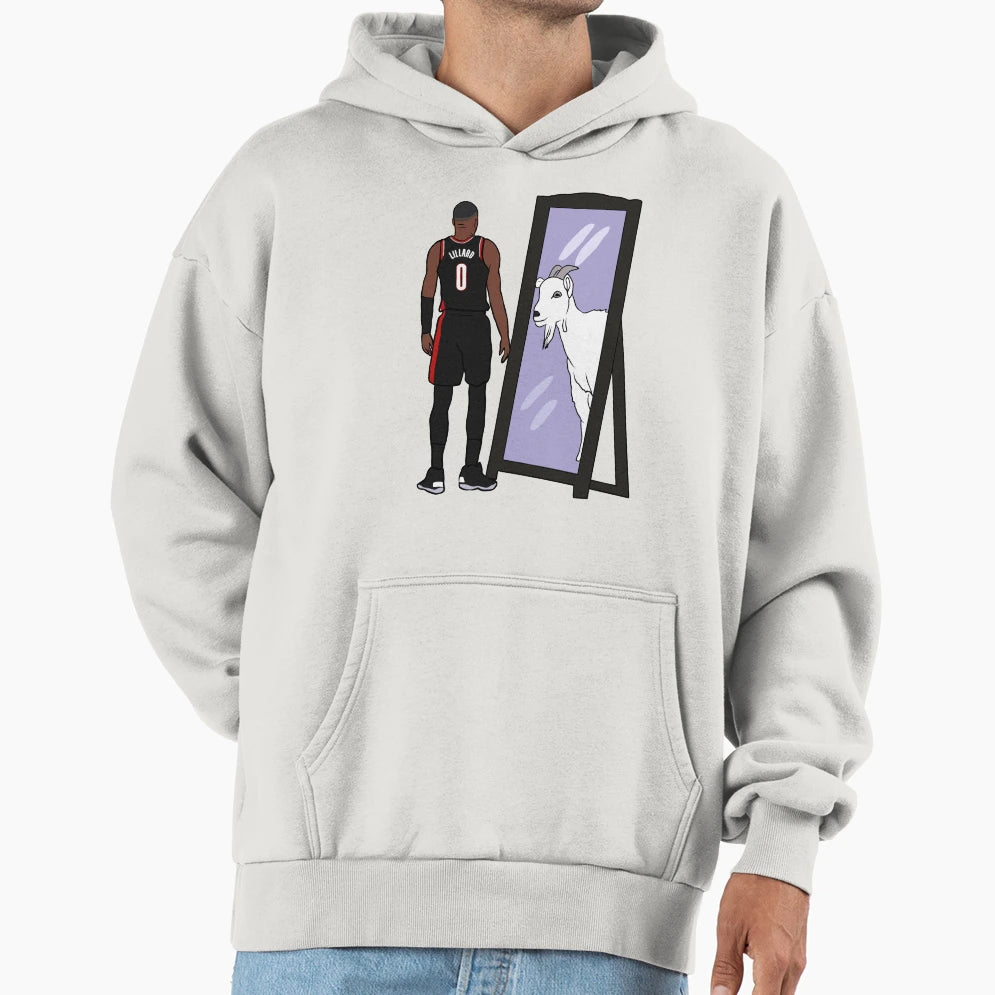 Damian Lillard Mirror Goat Hoodie - Novelty Apparel for Adults - T-Shirt, Sweatshirt, Hoodie