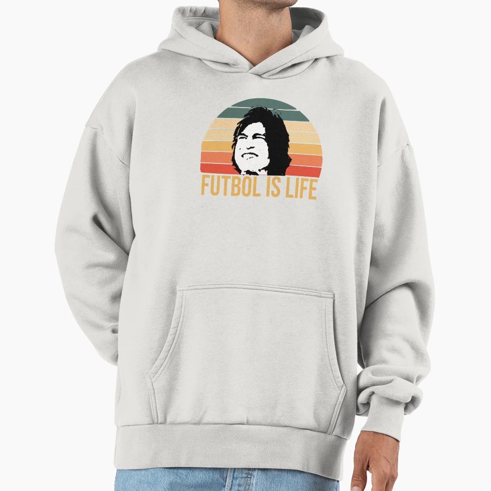 Who Love Futbol Old Birthday Is Life Hoodie - Aesthetic Graphic Unisex - T-Shirt, Sweatshirt, Hoodie