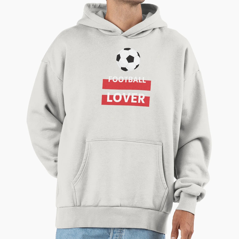 Football Lover Simple White Hoodie - Streetwear Style Unisex - T-Shirt, Sweatshirt, Hoodie