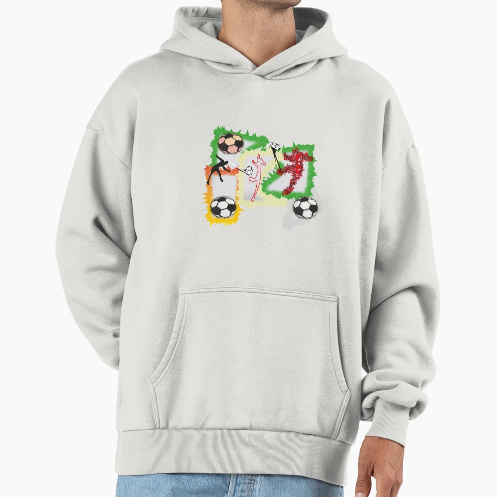 Football Player Football Footballer Hoodie - Aesthetic Graphic Unisex - T-Shirt, Sweatshirt, Hoodie