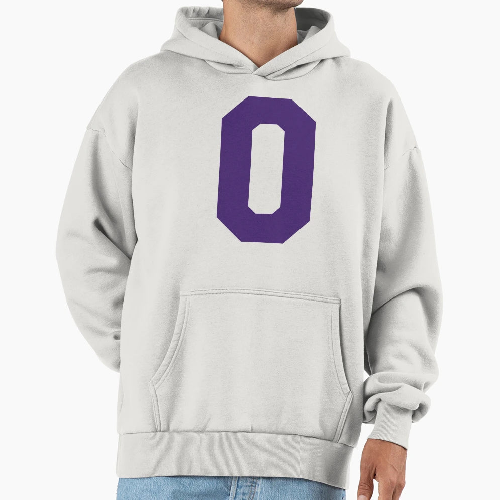 Alphabet Purple O Sports Letter O Hoodie - Minimalist Print Unisex - T-Shirt, Sweatshirt, Hoodie