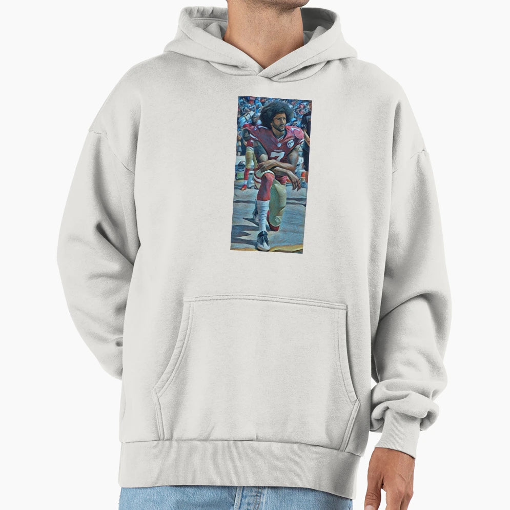 Colin Kaepernick Kneeling Hoodie - Custom Art Print Men Women - T-Shirt, Sweatshirt, Hoodie