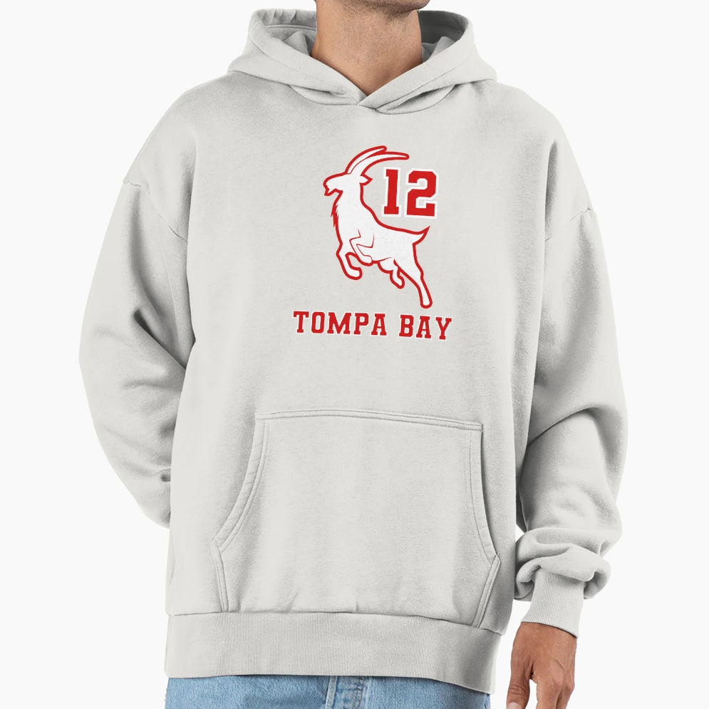 Tompa Bay 12 Tampa Bay Goat 12 Hoodie - Custom Art Print Unisex - T-Shirt, Sweatshirt, Hoodie
