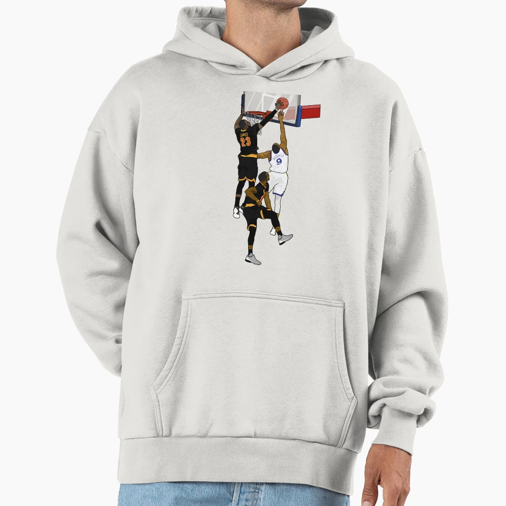 Lebron James Block Cartoon Hoodie - Aesthetic Graphic Men Women - T-Shirt, Sweatshirt, Hoodie