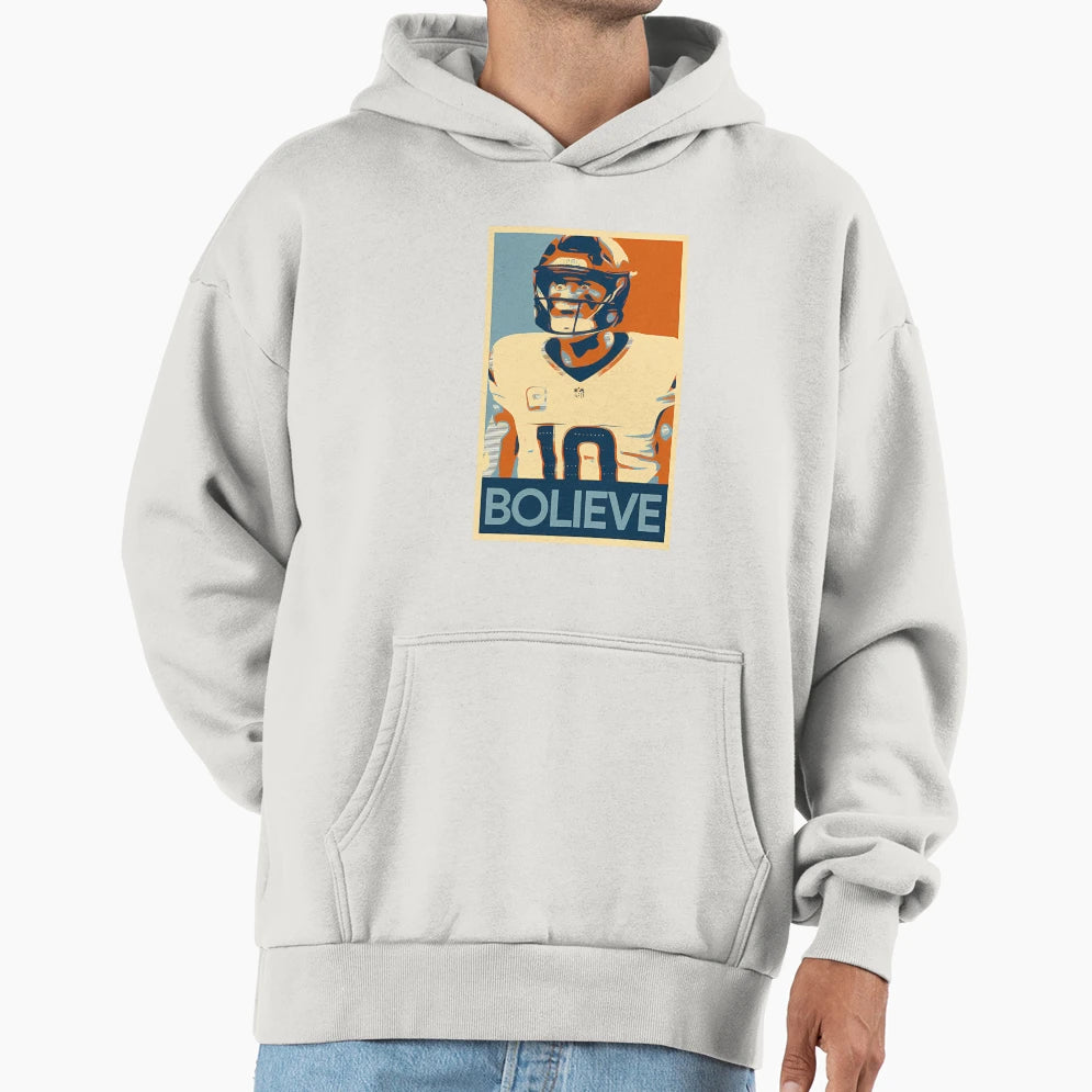 Bo Nix Bolieve Denver Broncos Nfl Hoodie - Streetwear Style for Adults - T-Shirt, Sweatshirt, Hoodie
