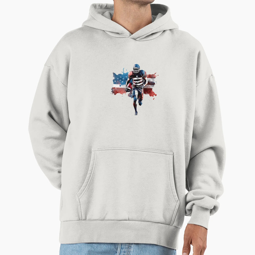 American Football Player American Hoodie - Casual Everyday Wear for Adults - T-Shirt, Sweatshirt, Hoodie