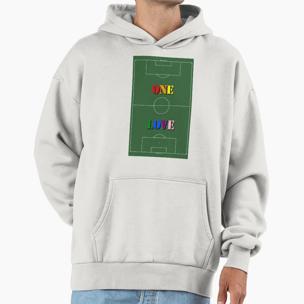 One Love Lgbtq Football Soccer Pitch Hoodie - Streetwear Style Men Women - T-Shirt, Sweatshirt, Hoodie