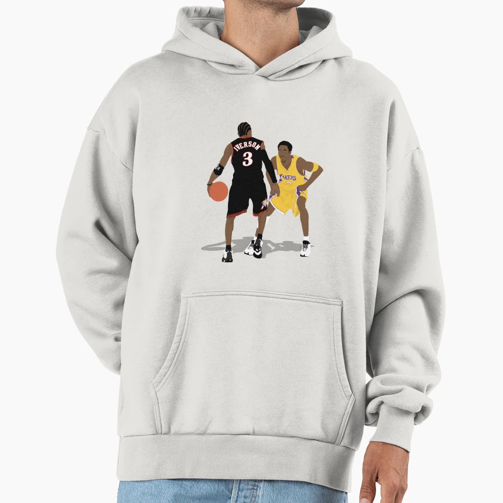 Allen Iverson And Kobe Bryant Hoodie - Custom Art Print Men Women - T-Shirt, Sweatshirt, Hoodie