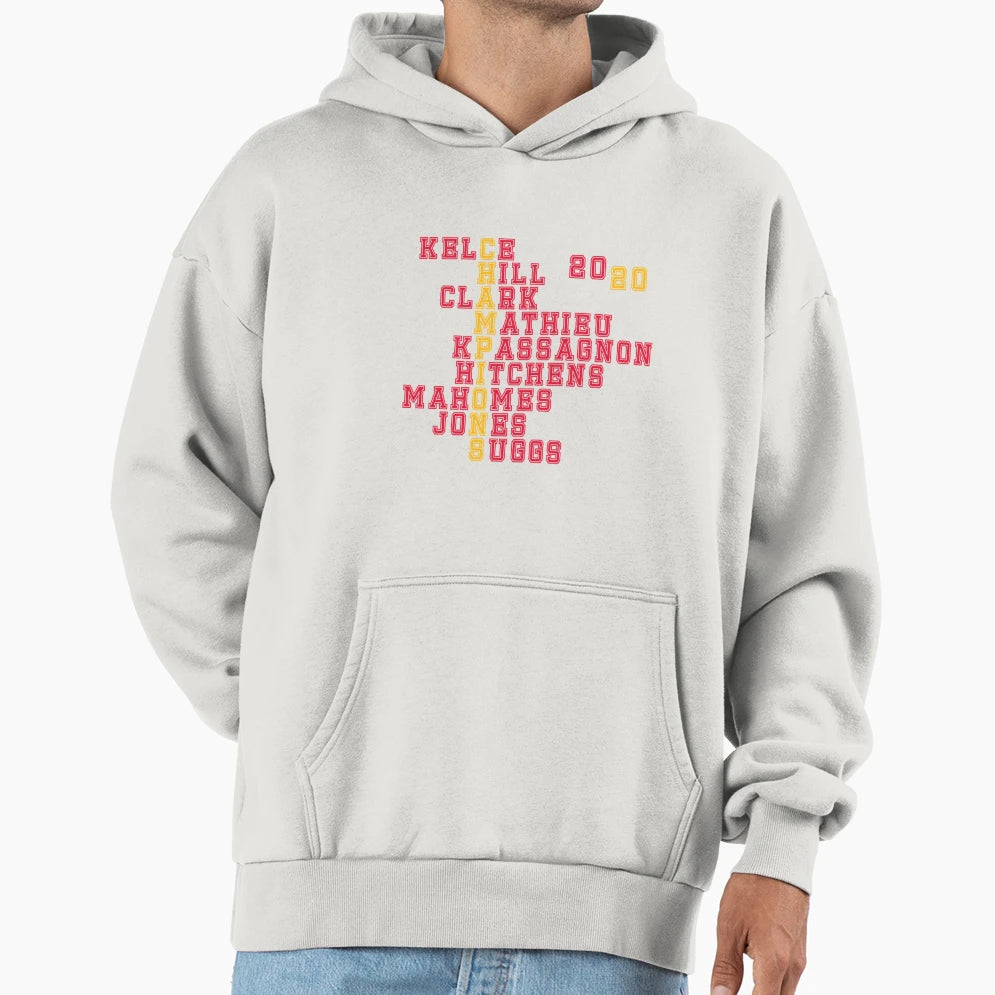 Kansas City Football 2020 Champs T-Shirt - Fun Novelty Design Men Women - T-Shirt, Sweatshirt, Hoodie