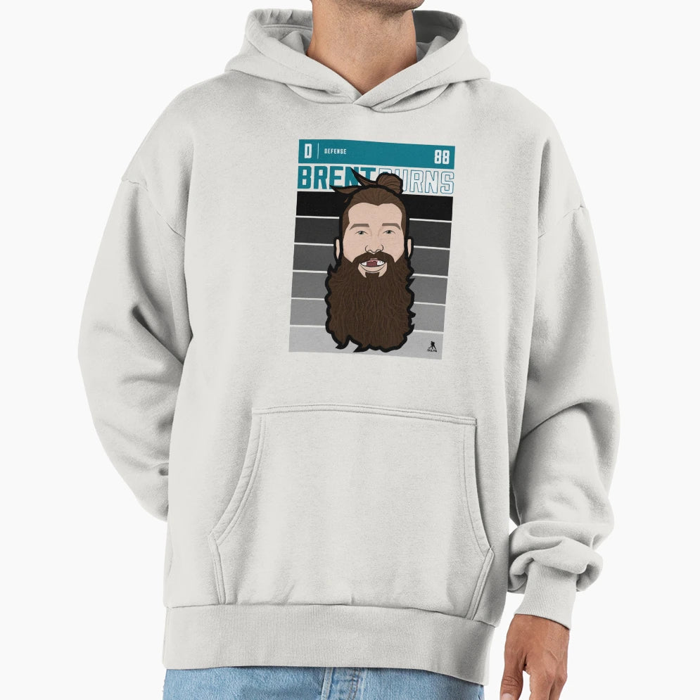 Brent Burns Fade Hoodie - Custom Art Print Unisex - T-Shirt, Sweatshirt, Hoodie