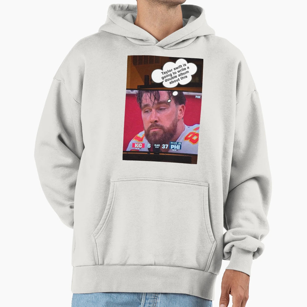Travis Thinking About Breakup Songs Hoodie - Unique Graphic for Adults - T-Shirt, Sweatshirt, Hoodie