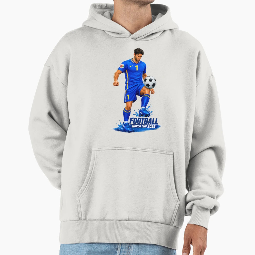 2026 World Cup Dynamic Footballer Hoodie - Graphic Print for Adults - T-Shirt, Sweatshirt, Hoodie