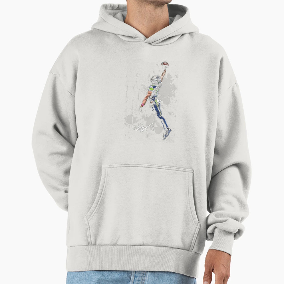Jaxon Smith Njigba Posterized Hoodie - Custom Art Print for Adults - T-Shirt, Sweatshirt, Hoodie