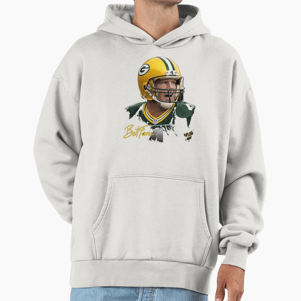 Brett Favre Packers Qb Icon Helmet Hoodie - Aesthetic Graphic for Adults - T-Shirt, Sweatshirt, Hoodie