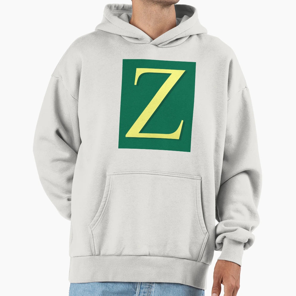 Letter Z Gold Green 5748 Hoodie - Custom Art Print for Adults - T-Shirt, Sweatshirt, Hoodie