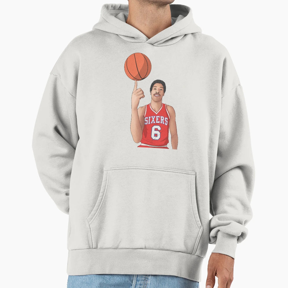 Julius Irving Dr J Sixers Hoodie - Casual Everyday Wear for Adults - T-Shirt, Sweatshirt, Hoodie