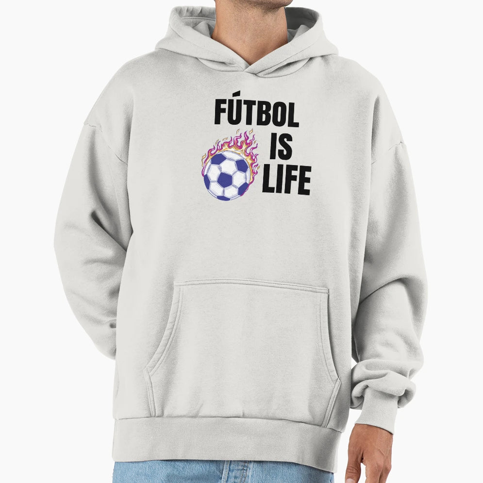 Futbol Is Life Soccer Lover Football Hoodie - Custom Art Print for Adults - T-Shirt, Sweatshirt, Hoodie