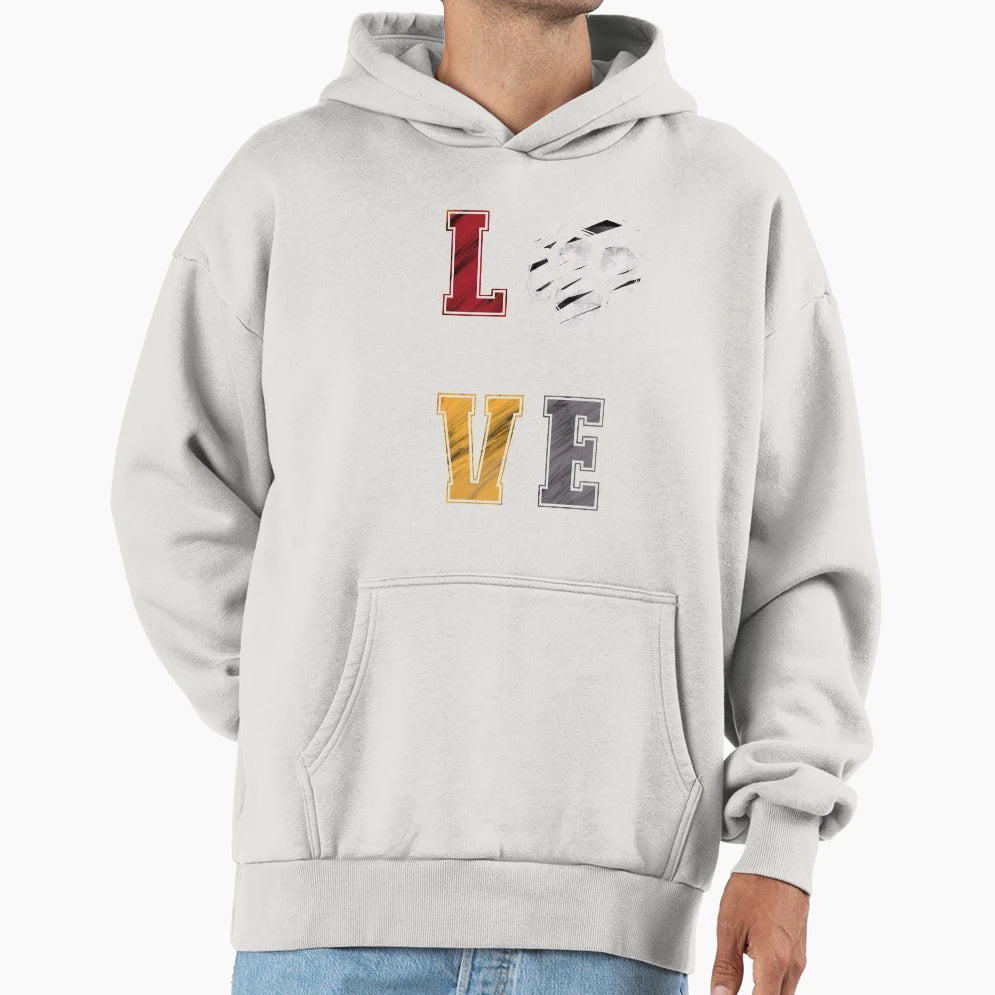 Love Football Futbol Hoodie - Graphic Print Unisex - T-Shirt, Sweatshirt, Hoodie