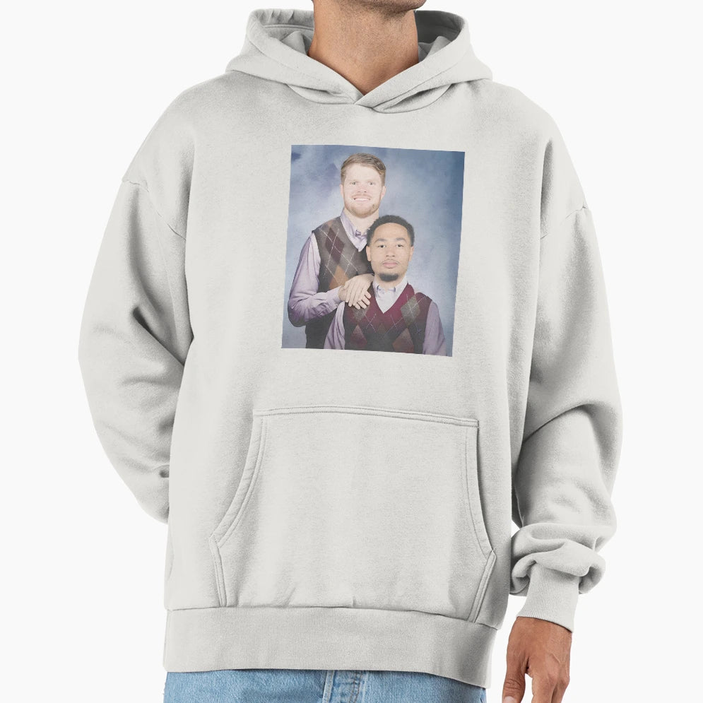 Seattle Football Duo Argyle Vest Fun Hoodie - Graphic Print Men Women - T-Shirt, Sweatshirt, Hoodie