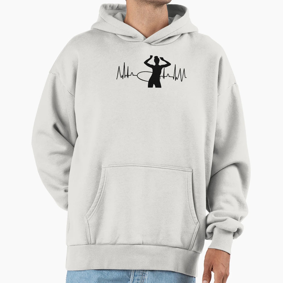 Heart Rate Hula Pulse Hoop Hulahoop Hoodie - Fun Novelty Design for Adults - T-Shirt, Sweatshirt, Hoodie