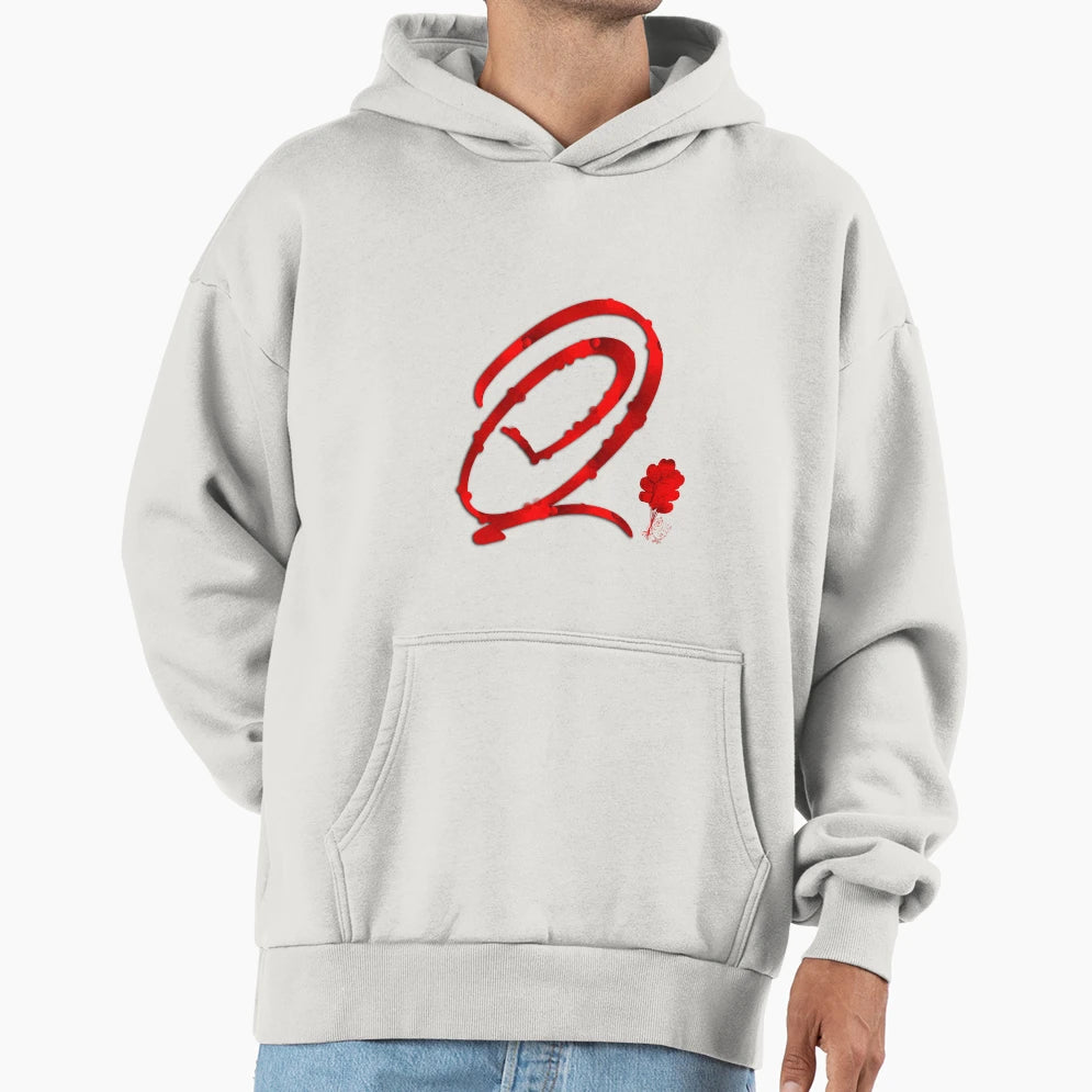 Special Valentines Day First Letter Hoodie - Streetwear Style Men Women - T-Shirt, Sweatshirt, Hoodie