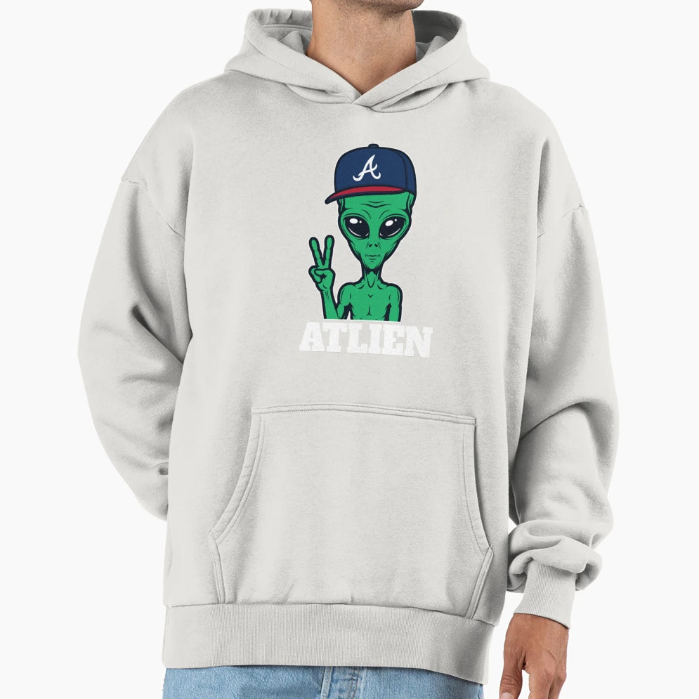 Atlanta Green Atlien Hoodie - Unique Graphic for Adults - T-Shirt, Sweatshirt, Hoodie