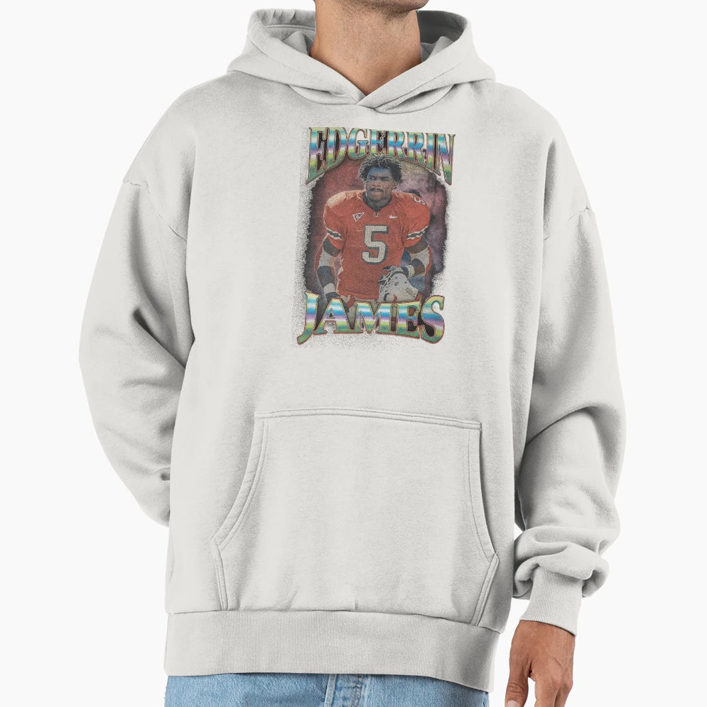 Edgerrin James Miami Hurricanes Art Hoodie - Custom Art Print Unisex - T-Shirt, Sweatshirt, Hoodie