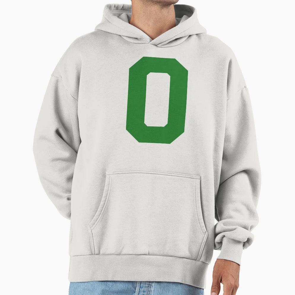 Number 0 Green Zero Sports Number 0 Hoodie - Minimalist Print for Adults - T-Shirt, Sweatshirt, Hoodie