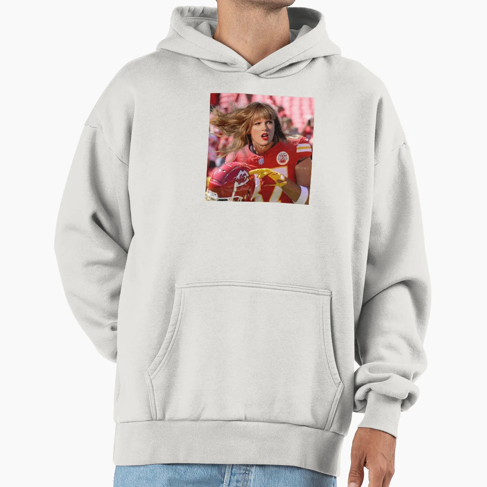 Kc Football Player Hoodie - Custom Art Print for Adults - T-Shirt, Sweatshirt, Hoodie
