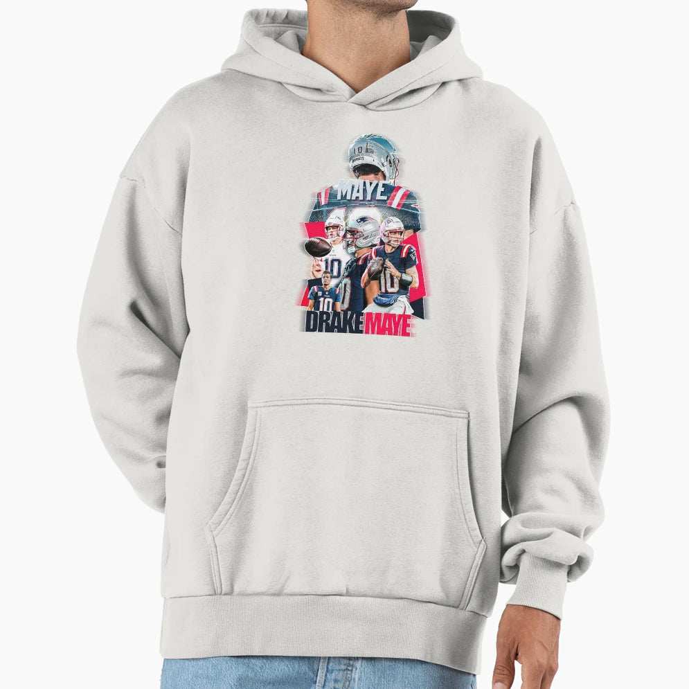 Drake Maye New England Patriots Hoodie - Unique Graphic for Adults - T-Shirt, Sweatshirt, Hoodie