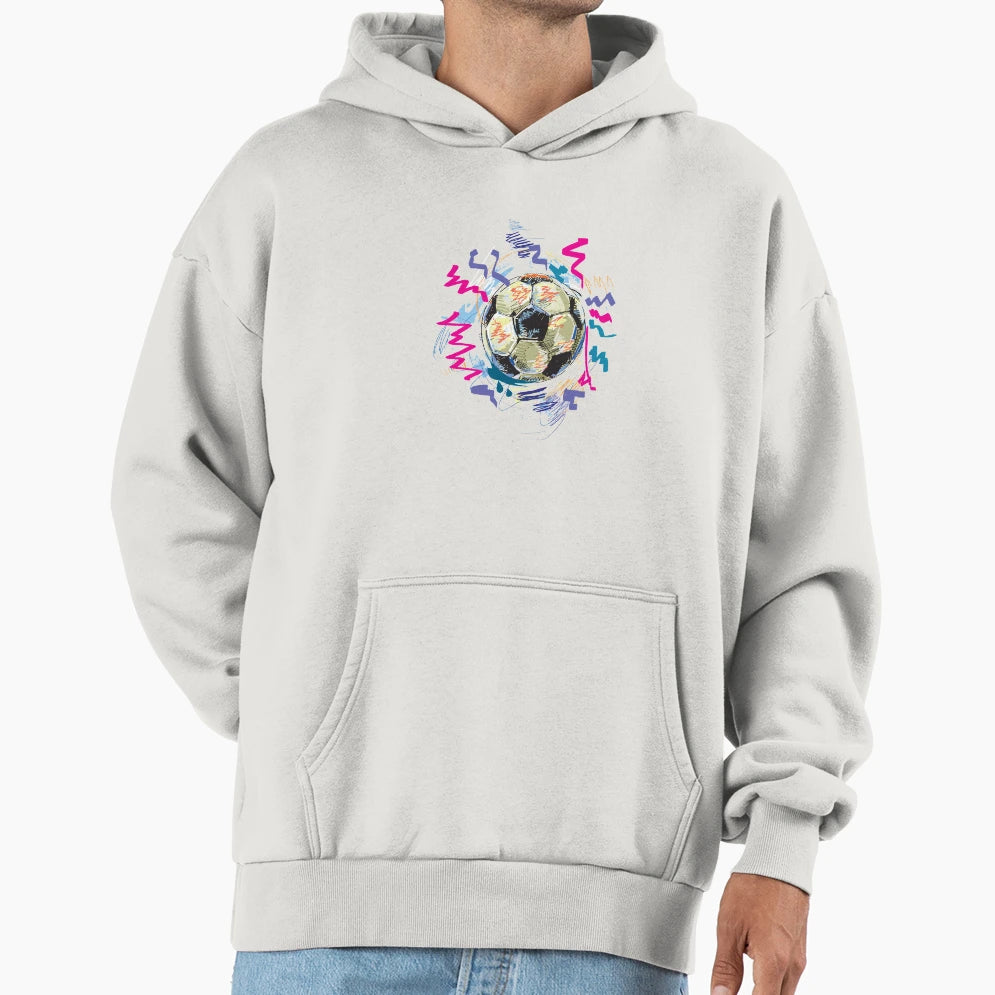 Fun Arty Soccer Abstract Soccer Ball Hoodie - Minimalist Print for Adults - T-Shirt, Sweatshirt, Hoodie
