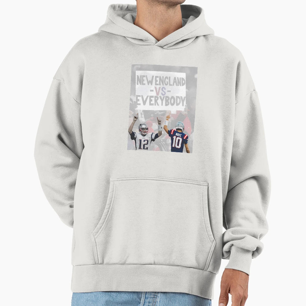 New England Vs Everybody Football Hoodie - Fun Novelty Design Unisex - T-Shirt, Sweatshirt, Hoodie