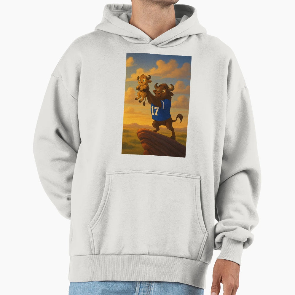 Buffalo King Hoodie - Novelty Apparel for Adults - T-Shirt, Sweatshirt, Hoodie