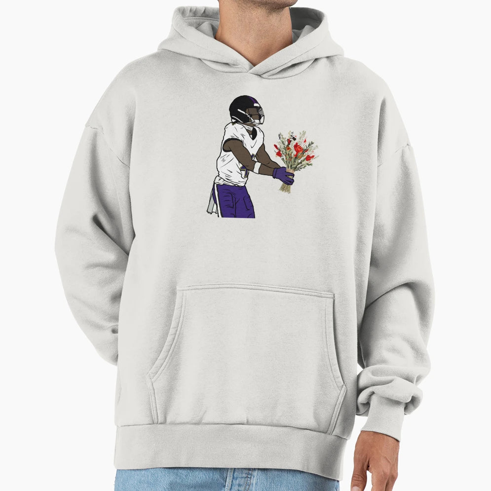 Zay Flowers Bouquet Celebration Hoodie - Novelty Apparel Unisex - T-Shirt, Sweatshirt, Hoodie