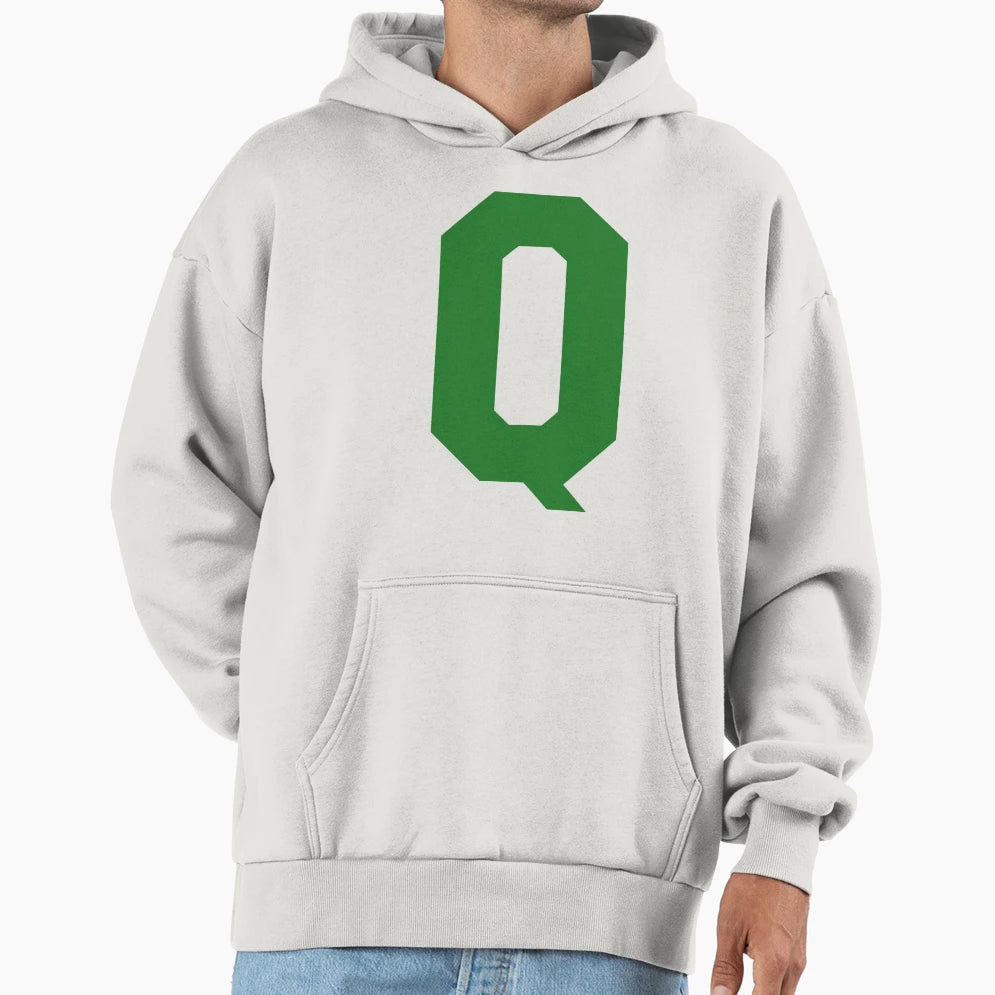 Alphabet Green Q Sports Letter Q Hoodie - Novelty Apparel Unisex - T-Shirt, Sweatshirt, Hoodie